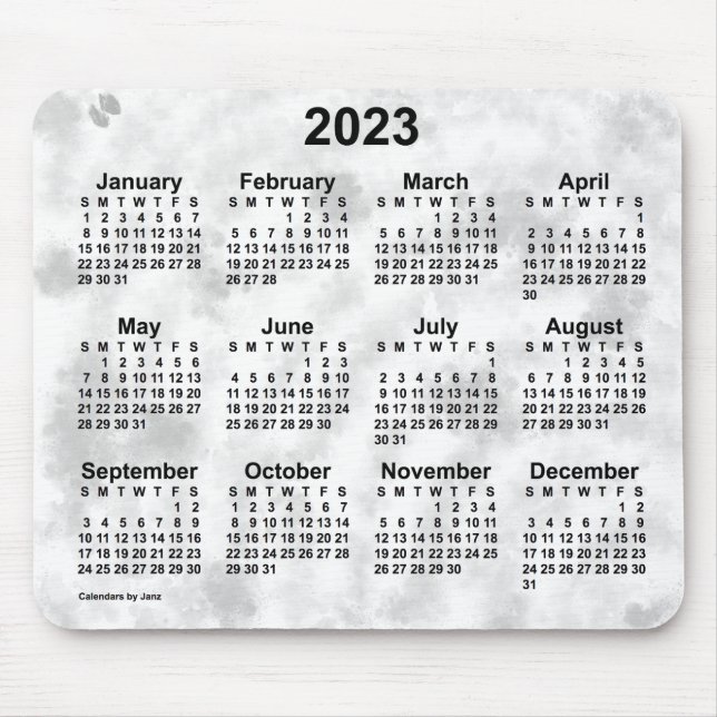 2023 års kalender för molndagar av Janz Musmatta (Framsidan)