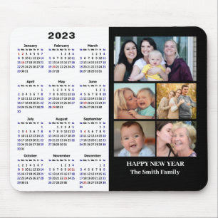 2023 års kalender - minimalistisk fotomodern i 5-f musmatta