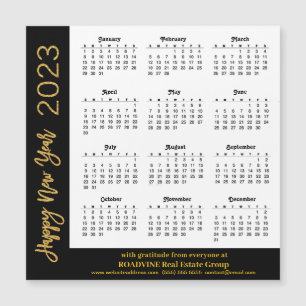 2023 års kalender - minimalistiskt magnetkort för