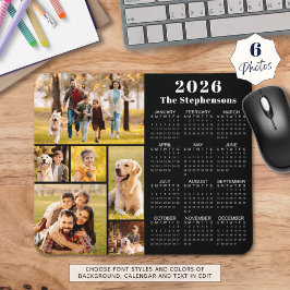 2023 års moderna kalender 6 Photo Collage Personli Musmatta