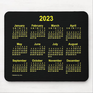 2023 års Neon Gult Calendar från Janz Musmatta