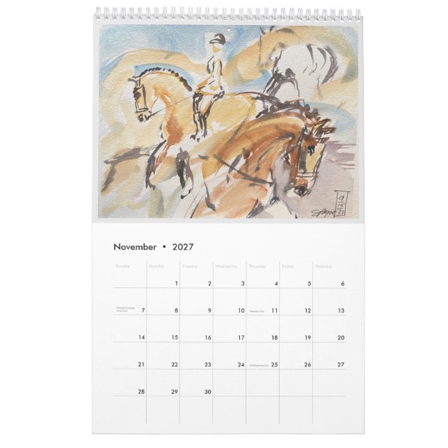 2023 års väggkalender med originalkonst kalender (Nov 2027)