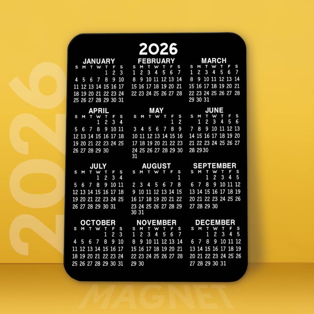 2023 års visningskalender för Fullt - grundläggand Magnet (2026 Calendar Magnet)