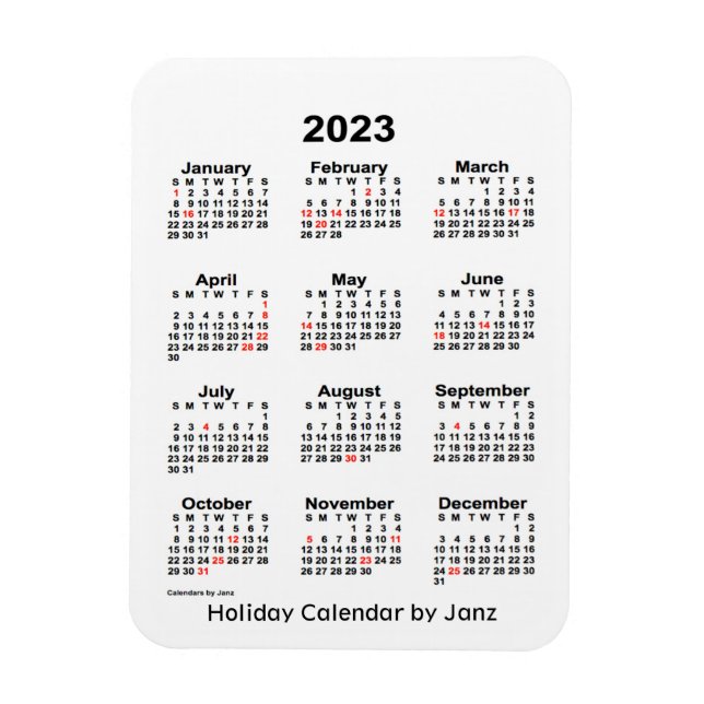 2023 års vitbok om Helgdag av Janz Magnet (Vertikal)