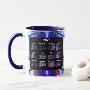 2023 Artistic Miami Blue Neon Calendar från Janz Mugg