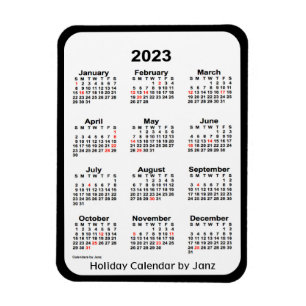 2023 Black Helgdag Calendar av Janz Magnet