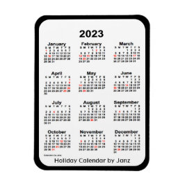 2023 Black Helgdag Calendar av Janz Magnet
