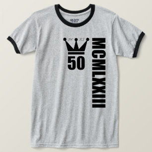 2023 Born 1973 Romerska siffror 50-årsdagen T Shirt