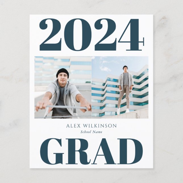 2023 BUDGET Blue Modern Script 2-fotoinbjudan Flygblad (Framsidan)