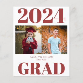 2023 BUDGET Red Modern 2 Photo Grad-meddelande