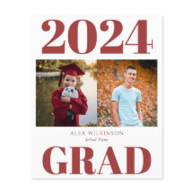 2023 BUDGET Red Modern 2 Photo Grad-meddelande
