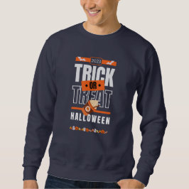 2023 Bus eller godis-Halloween-design Lång Ärmad Tröja