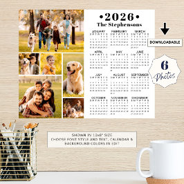 2023 Calendar 6 Photo Collage Personlig Poster