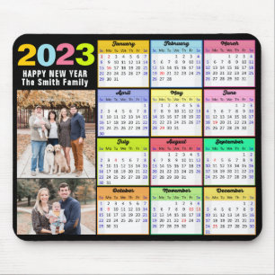 2023 Calendar Anpassningsbar Family 2 Photo Modern Musmatta