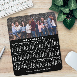 2023 Calendar Black Personlig Photo Namn fet Musmatta