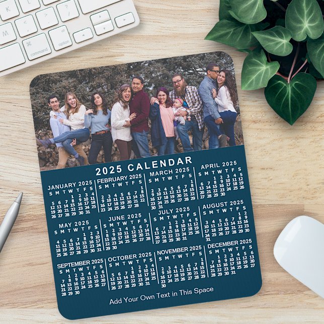 2023 Calendar Blue Personlig Photo Namn fet Musmatta (Skapare uppladdad)