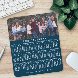 2023 Calendar Blue Personlig Photo Namn fet Musmatta