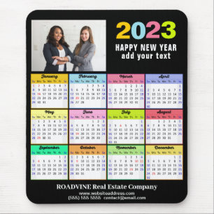 2023 Calendar Business Photo Anpassningsbar Modern Musmatta