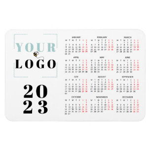 2023 Calendar Company Logotyp Business Magnet