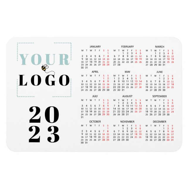 2023 Calendar Company Logotyp Business Magnet (Horisontell)