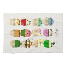 2023 Calendar Cuptårta Kitchen Tea Towel