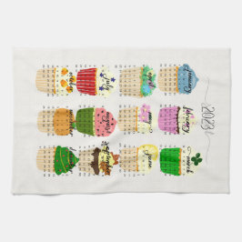 2023 Calendar Cuptårta Kitchen Tea Towel Kökshandduk