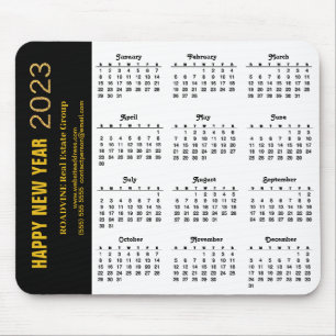 2023 Calendar Guld skript Minimalist Corporate Musmatta