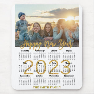 2023 Calendar Modern Guld Glitter Skriptfoto Musmatta