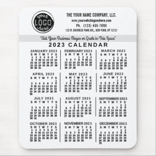 2023 Calendar White Anpassningsbar Business Logoty Musmatta