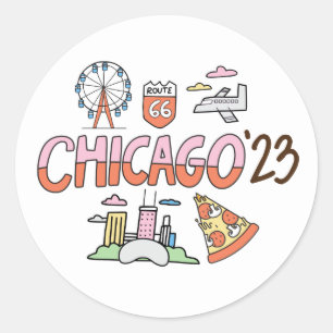 2023 Chicago Runt Klistermärke