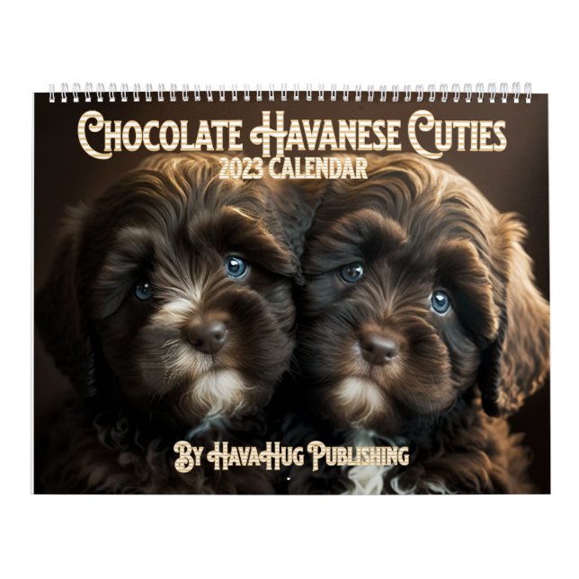 2023 Chocolate Havanese Puppy Calendar by HavaHug Kalender (Omslag)