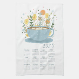 2023 Coffee Tea Towel Calendar Art Kökshandduk