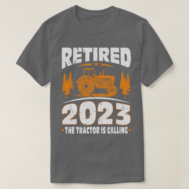 2023 då traktorn ringer upp jordbrukare t shirt (Design framsida)