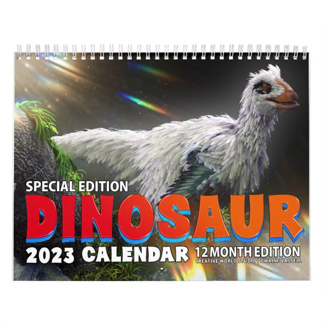 2023 DINOSAUR WORLD CALENDAR: Kids Calendar Print Kalender (Omslag)