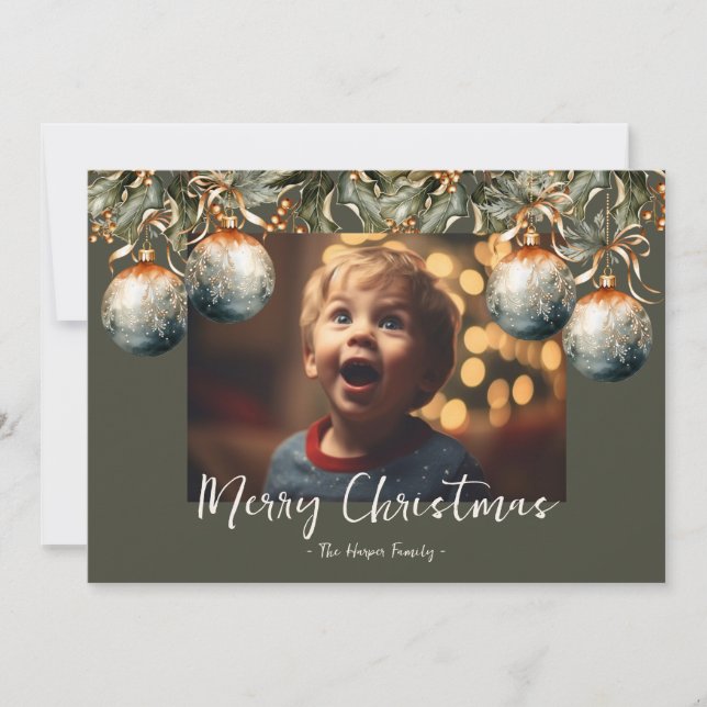 2023 Ett foto-ornament Julkort (Framsida)