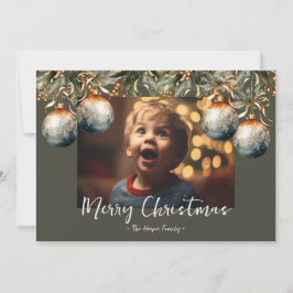 2023 Ett foto-ornament Julkort