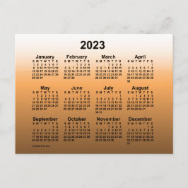 2023 Faded Gold Mini Kalender av Janz Postcard Vykort