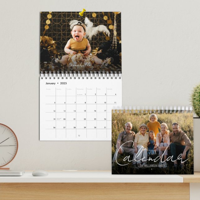 2023 Family Anpassningsbar-foto Kalender (Just change the START DATE to the year/months you want - available in 3 sizes)