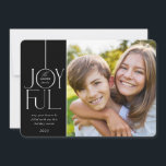 2023 FAMILY PHOTO elegant font modern GLATT black Julkort<br><div class="desc">by kat masard >> WWW.SIMPLYSWEETPAPERIE.COM <<< En elegant kortdesign som innehåller citatet "GLATT" med skripttyp för kombinerad elegant med serif-typografi och oformaterad färg på baksidan,  ge dig möjligheten att skicka ett personligt meddelande. Med trendigets kantade fyrkantiga foto på framsidan för ditt favoritfoto!</div>