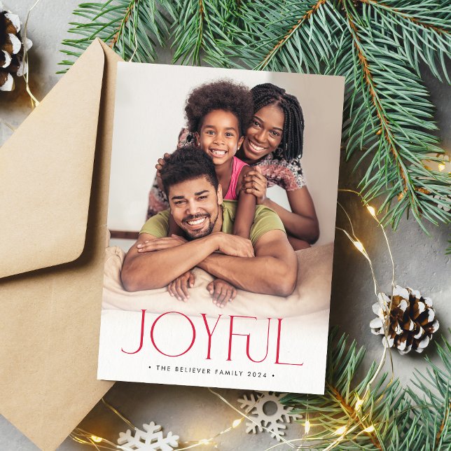 2023 FAMILY PHOTO modern minimalist GLATT red Meddelande (Skapare uppladdad)