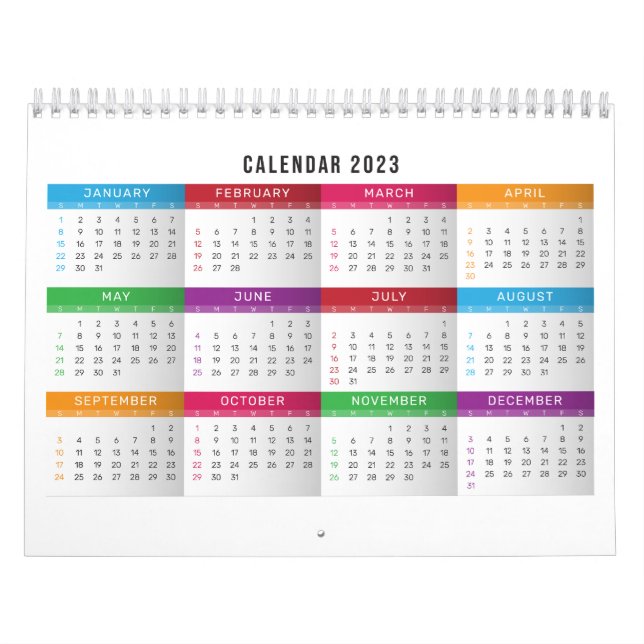 2023-färgad kalenderdesign kalender (Omslag)