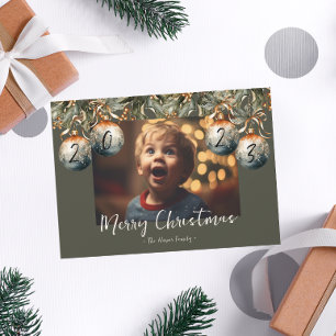 2023 Foto Watercolor Ornament Julkort