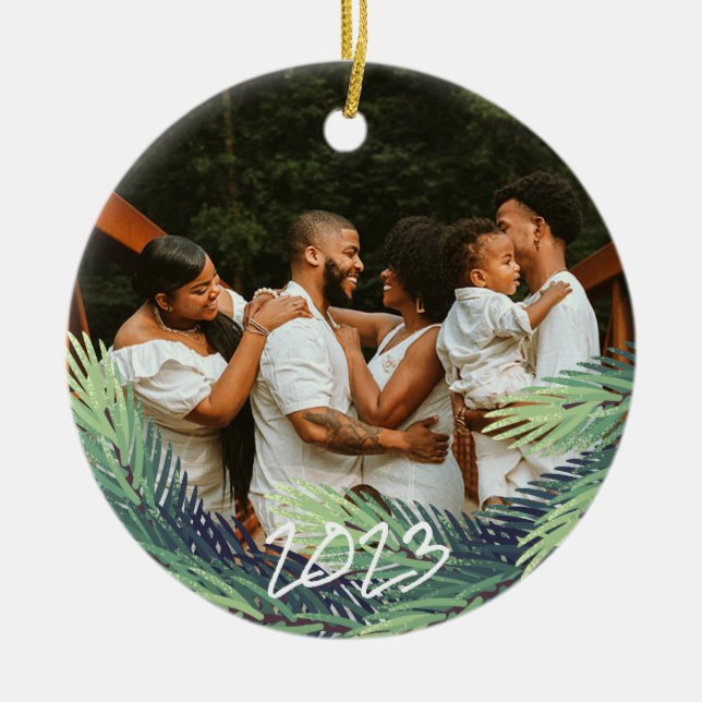 2023 Fotojulprydnad eller Bild Helgdag Julgransprydnad Keramik (Framsidan)