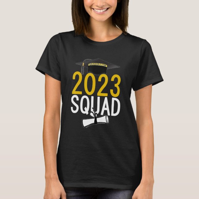 2023 Graduation Squad Funny Graduation Day School  T Shirt (Framsida)