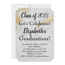 2023 Grått Marble Studenten med svart text