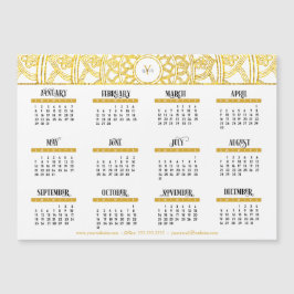 2023 Guld Lotus Monogram Business Calendar
