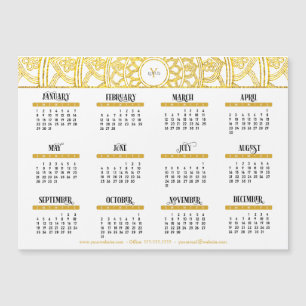 2023 Guld Lotus Monogram Business Calendar