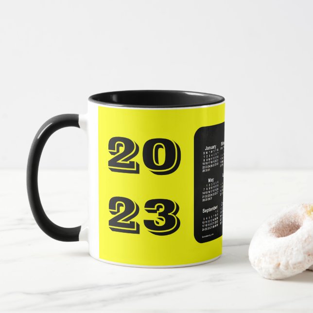 2023 Gult Kalender från Janz Mugg (Med munk)