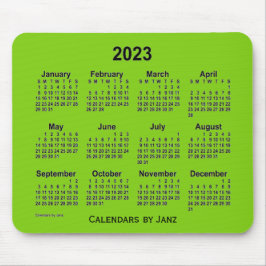 2023-Gultens Grönt Kalender av Janz Mouse Pad Musmatta