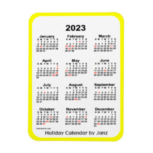 2023-Gultens Helgdag Kalender från Janz Magnet